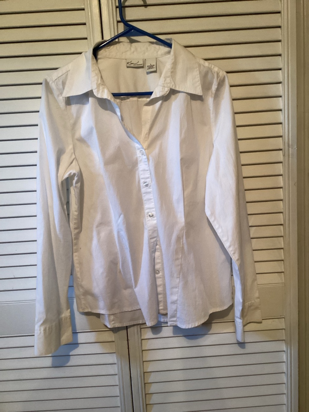 Classic White Button-Down Shirt, size large